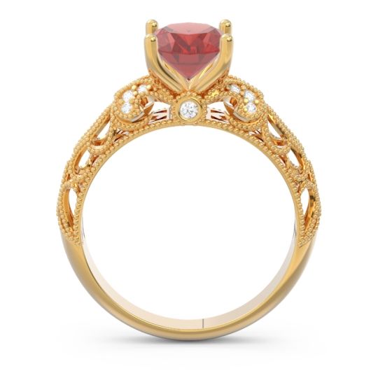 Art Deco Milgrain Oval Vatavat Ring