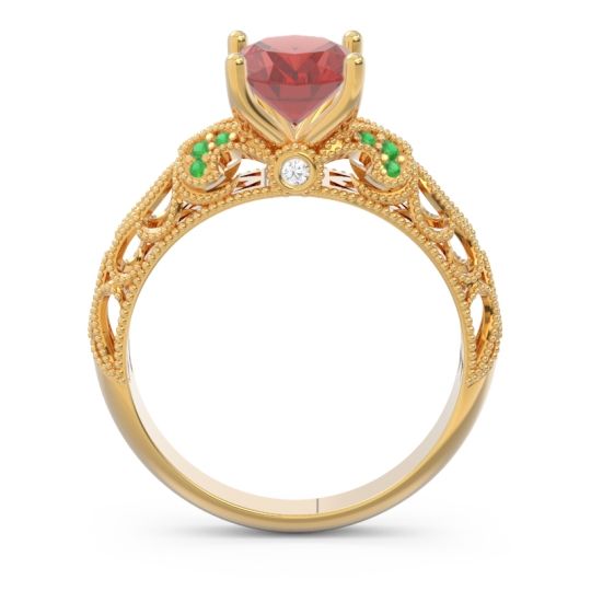 Art Deco Milgrain Oval Vatavat Ring