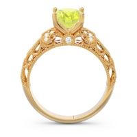 Art Deco Milgrain Oval Vatavat Ring