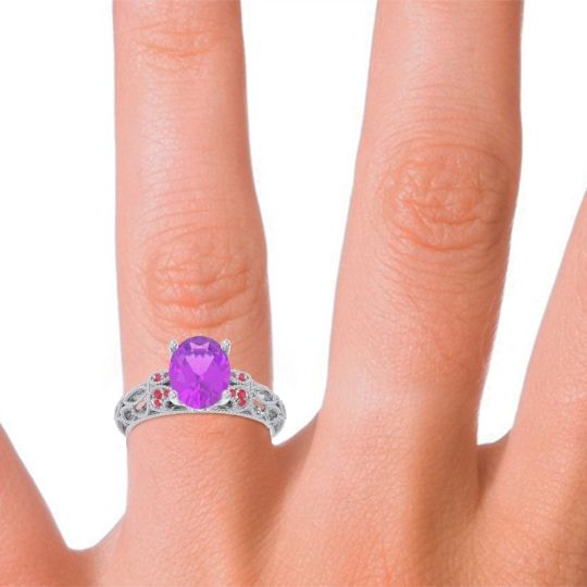 Art Deco Milgrain Oval Vatavat Ring