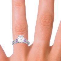 Art Deco Milgrain Oval Vatavat Ring