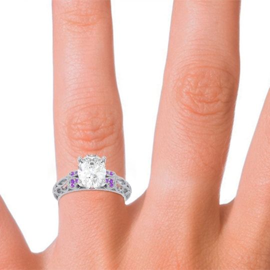 Art Deco Milgrain Oval Vatavat Ring