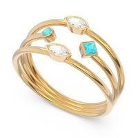 Simple Triple Line Open Avaisamya Band