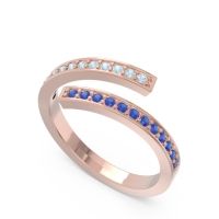 Petite Modern Wrap Pave Prayana Band