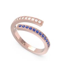 Petite Modern Wrap Pave Prayana Band