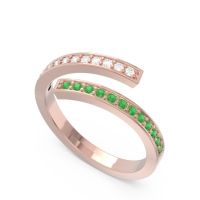 Petite Modern Wrap Pave Prayana Band