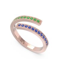Petite Modern Wrap Pave Prayana Band