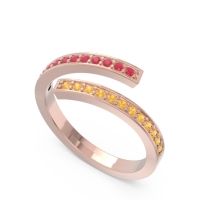 Petite Modern Wrap Pave Prayana Band