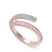 Petite Modern Wrap Pave Prayana Band