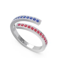 Petite Modern Wrap Pave Prayana Band