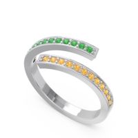 Petite Modern Wrap Pave Prayana Band