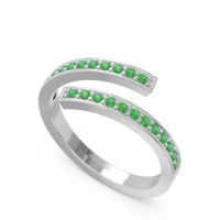 Petite Modern Wrap Pave Prayana Band