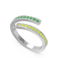 Petite Modern Wrap Pave Prayana Band