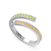 Petite Modern Wrap Pave Prayana Band