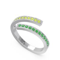Petite Modern Wrap Pave Prayana Band