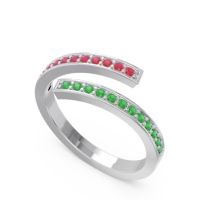 Petite Modern Wrap Pave Prayana Band