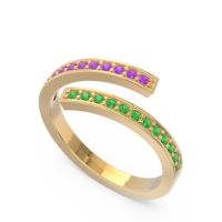 Petite Modern Wrap Pave Prayana Band