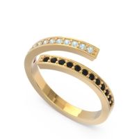 Petite Modern Wrap Pave Prayana Band