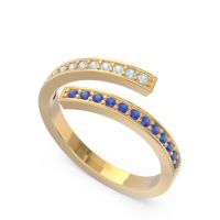 Petite Modern Wrap Pave Prayana Band