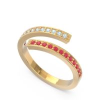 Petite Modern Wrap Pave Prayana Band