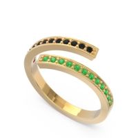Petite Modern Wrap Pave Prayana Band