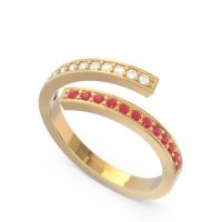 Petite Modern Wrap Pave Prayana Band