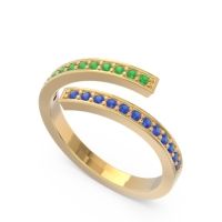 Petite Modern Wrap Pave Prayana Band