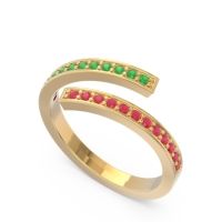 Petite Modern Wrap Pave Prayana Band