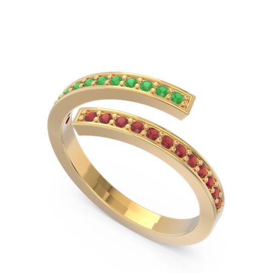 Petite Modern Wrap Pave Prayana Band