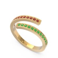 Petite Modern Wrap Pave Prayana Band