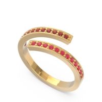 Petite Modern Wrap Pave Prayana Band