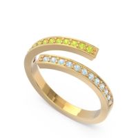 Petite Modern Wrap Pave Prayana Band