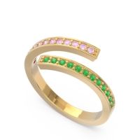 Petite Modern Wrap Pave Prayana Band