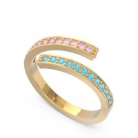 Petite Modern Wrap Pave Prayana Band