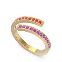 Petite Modern Wrap Pave Prayana Band