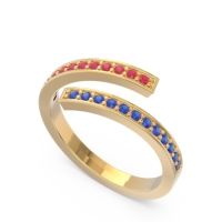 Petite Modern Wrap Pave Prayana Band