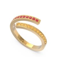Petite Modern Wrap Pave Prayana Band
