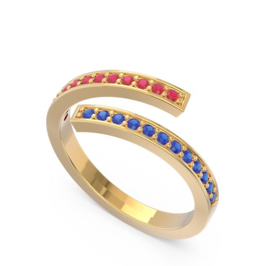 Petite Modern Wrap Pave Prayana Band