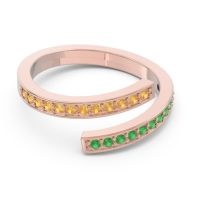 Petite Modern Wrap Pave Prayana Band