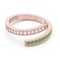 Petite Modern Wrap Pave Prayana Band