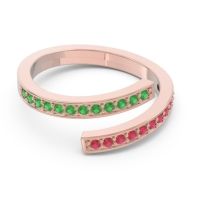 Petite Modern Wrap Pave Prayana Band