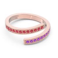 Petite Modern Wrap Pave Prayana Band