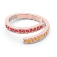 Petite Modern Wrap Pave Prayana Band