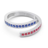 Petite Modern Wrap Pave Prayana Band