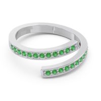 Petite Modern Wrap Pave Prayana Band