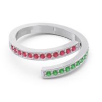 Petite Modern Wrap Pave Prayana Band