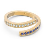 Petite Modern Wrap Pave Prayana Band