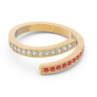 Petite Modern Wrap Pave Prayana Band