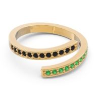 Petite Modern Wrap Pave Prayana Band
