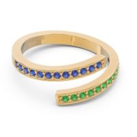 Petite Modern Wrap Pave Prayana Band